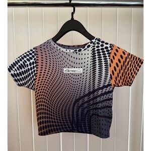 Women’s Ellesse Jolia Cropped Short Sleeve Workout Top Size US 6 /Small